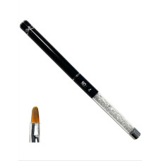 Гелевий пензель Овальний (Язик) No 4. З ковпачком та камінням