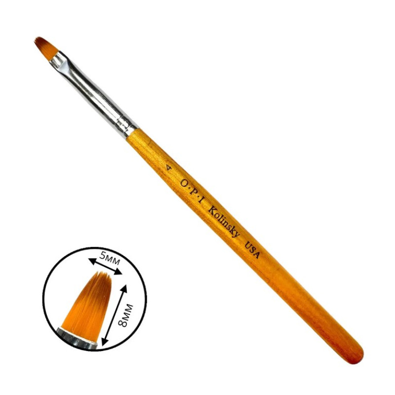 Пензель OPI Kolinsky Овал No 4 (5х8 мм) - Універсал для моделювання гелем/акрилом