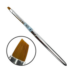 Пензель-трансформер Скошений No 4 (Гель/Полігель) - Ідеальний для френча