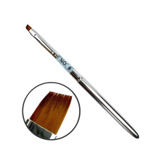 Пензель-трансформер Скошений No 8 (Гель/Полігель) - Для об'ємного нарощування