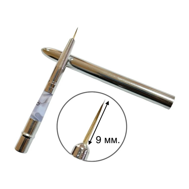 Пензлик-трансформер (№0, 9 мм) для розпису нігтів