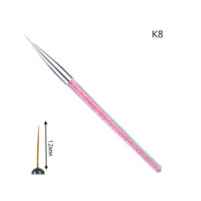 Універсальний пензлик для манікюру K8 для дизайну та нарощування, зі стразами