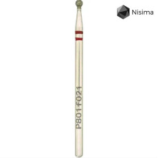 Фреза діамантова Nisima «Куля» червона (2.1 мм) P801f021