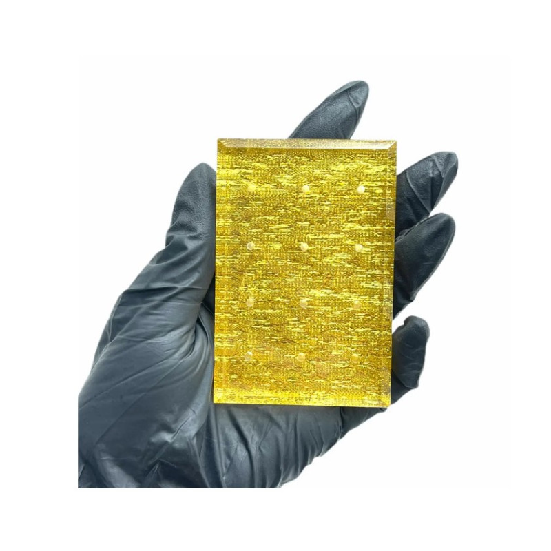 Підставка прямокутна для фрезерних насадок на 12 осередків, плоска Золото