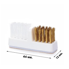 Щітка для чищення фрез, подвійна (латунь, пластик), на липкій основі.