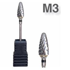 Твердосплавна насадка (фреза) для апаратного манікюру та педикюру, 1 шт. М3/чорний 