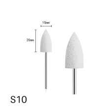 Ультрам'яка фінішна фреза S10 (Світло-сірий конус) для дзеркального полірування нігтів