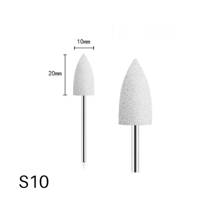 Ультрам'яка фінішна фреза S10 (Світло-сірий конус) для дзеркального полірування нігтів