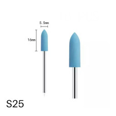 Силіконова фреза для шліфування та полірування нігтів та кутикули S25 (Блакитна «куля»)