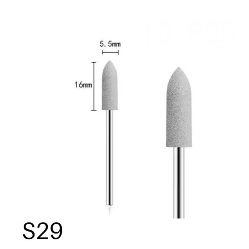 Ультрам'яка фінішна фреза S29 (Світло-сірий конус) для полірування та глянцю
