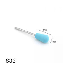 Силіконова фреза для шліфування та полірування нігтів та кутикули S33 (Блакитна крапля)