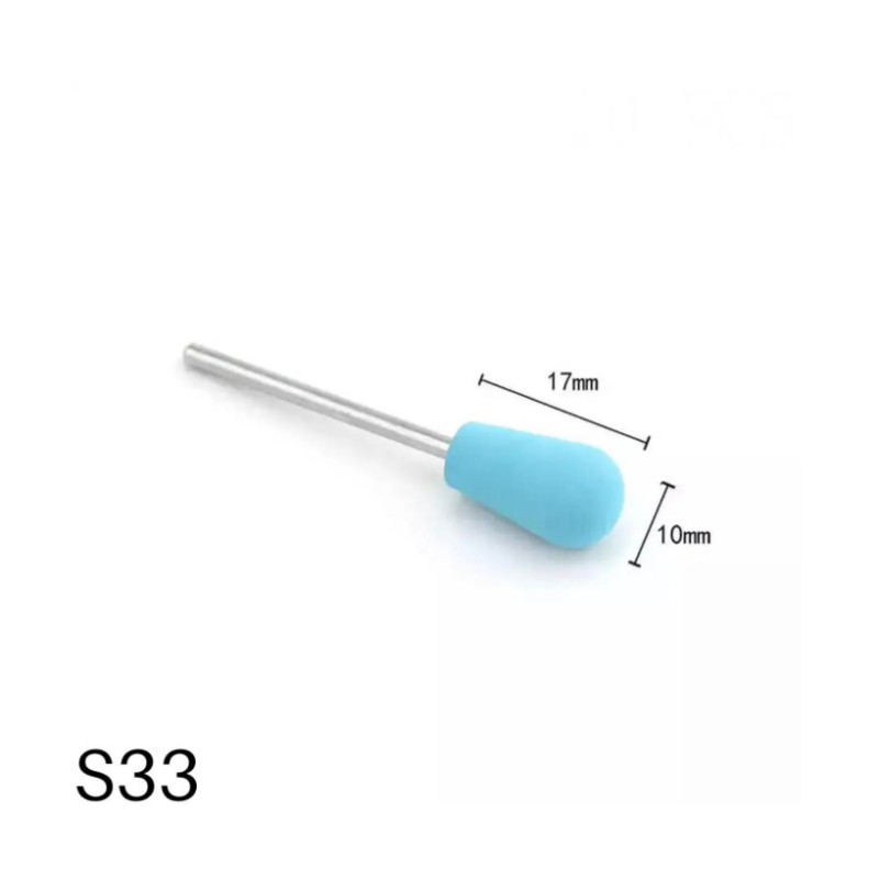 Силіконова фреза для шліфування та полірування нігтів та кутикули S33 (Блакитна крапля)