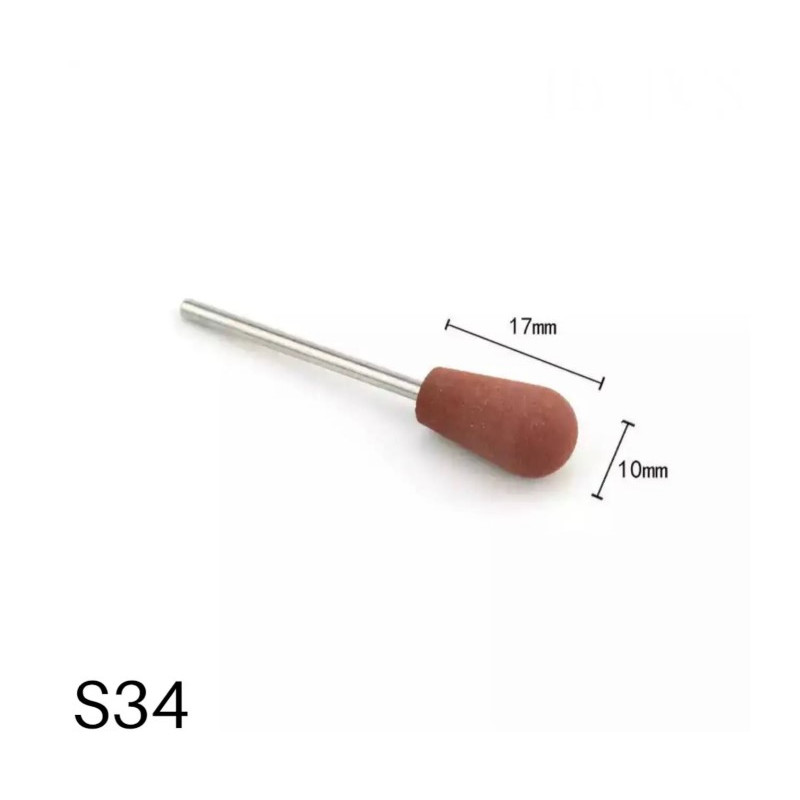 Силіконова фреза для шліфування та полірування нігтів та кутикули S34 (Коричнева «крапля»)