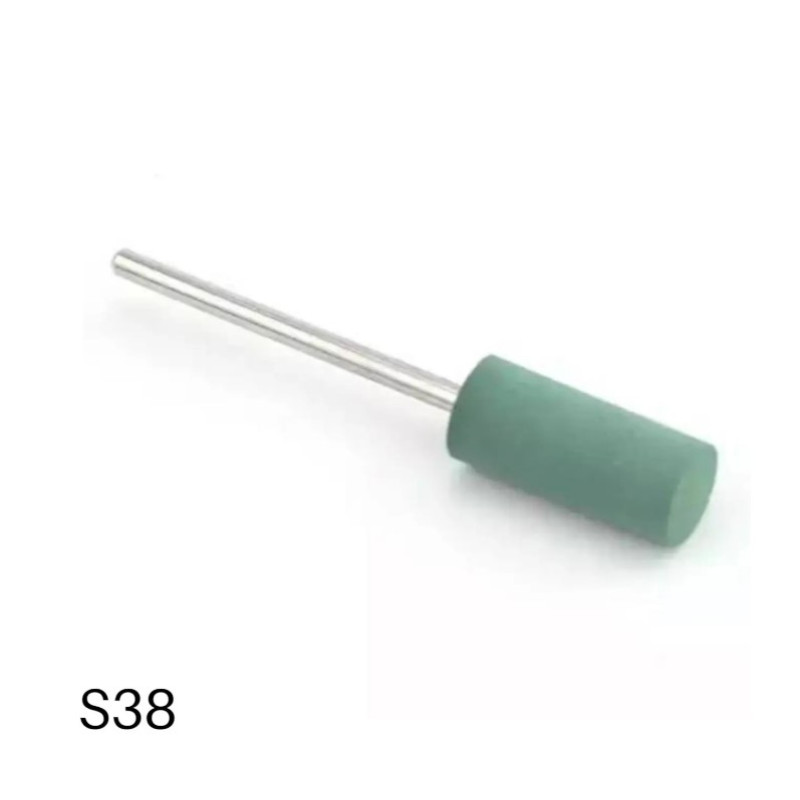 Силіконова фреза для шліфування та полірування нігтів та кутикули S38 (Зелений циліндр)