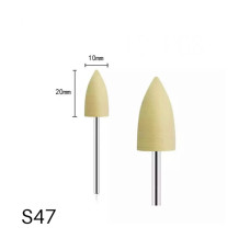 Фреза-конус S47 (Бежевий, 20 мм) — Формуюча обробка штучних нігтів
