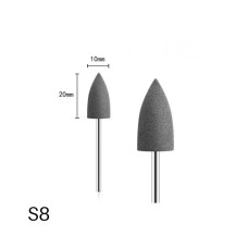 Фрези силіконові для шліфування та полірування нігтів та кутикули S8 