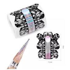 Нижні форми для нарощування "Хамелеон" з візерунками, 300 шт.