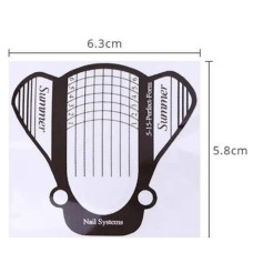 Шаблони для моделювання нігтів "Муха", 300 шт. (6,3 × 5,8 см)