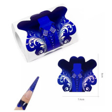 Шаблони для моделювання нігтів «Синя квітка» (300 шт.)