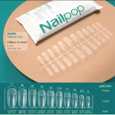 Гелеві тіпси Nailpop NWM M-Oval (матові) — 120 шт/уп