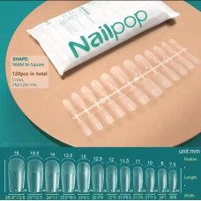 Гелеві тіпси Nailpop NWM M-Square (матові) — 120 шт/уп